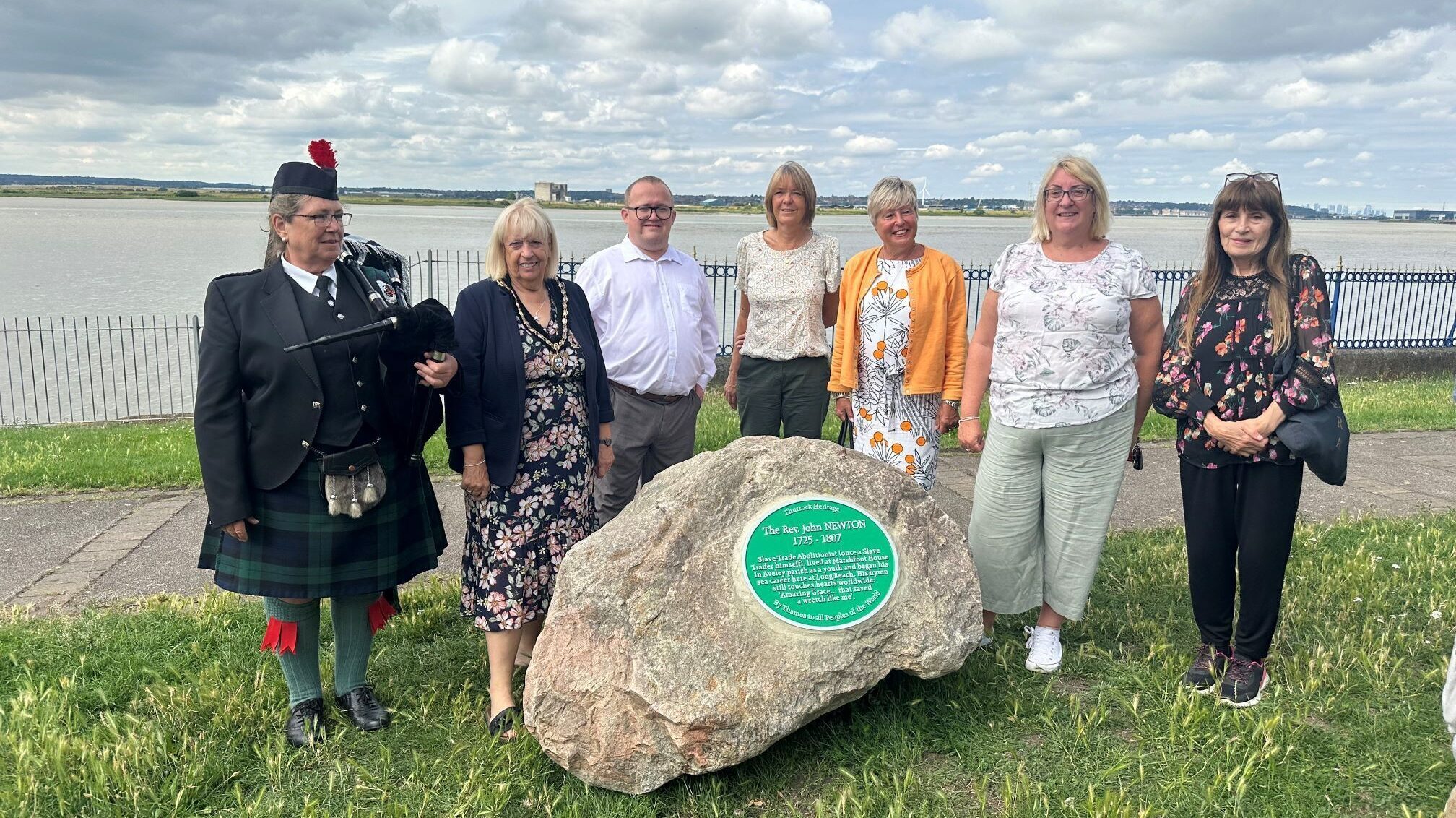 CED Stone Support Local Community with John Newton Plaque in Purfleet